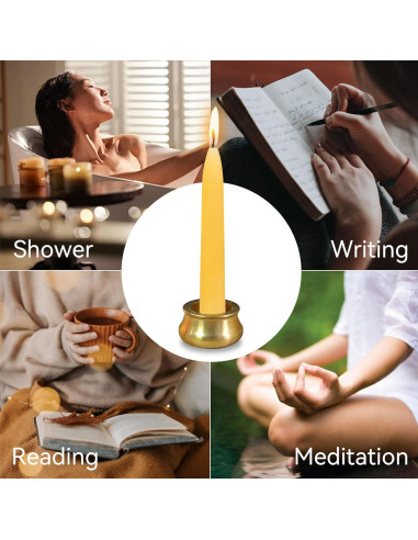 Juego de 30 Mini Velas de Cera de Abeja Gedengni para Meditación