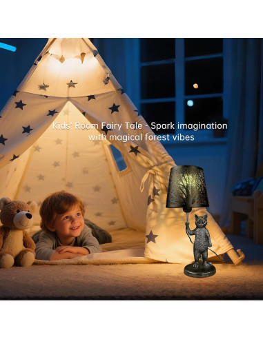 Luz Nocturna de Gato BBK BK-03 con Control Remoto 16 Colores