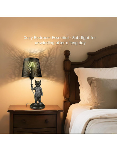 Luz Nocturna de Gato BBK BK-03 con Control Remoto 16 Colores