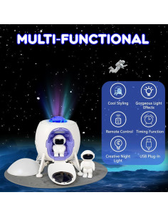 Proyector Galáctico Astronauta Longzhuo, Luz Nocturna LED 2