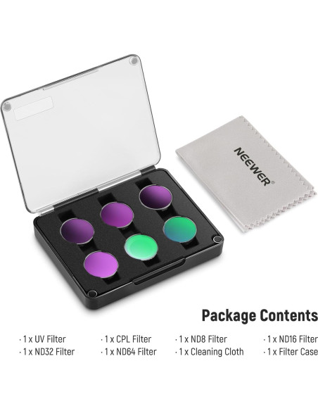 Kit de Filtros ND NEEWER 6 Piezas para Insta360 GO 3S Kit de Filtros ND NEEWER 6 Piezas para Insta360 GO 3S