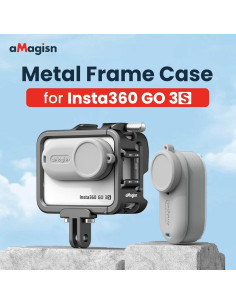 Jaula de Aluminio para Insta360 GO 3S/GO 3 con Funda de Silicona 2