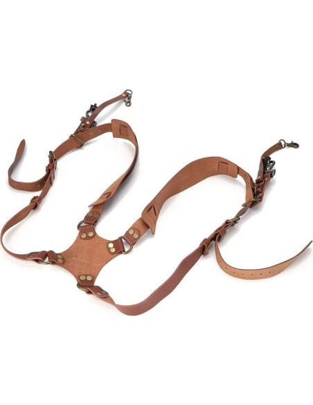 Arnés de Doble Cámara Leopacat Correa Ajustable para DSLR