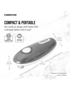 Abrelatas Automático Farberware Gris 23x6.5cm Sin Bordes Afilados 2