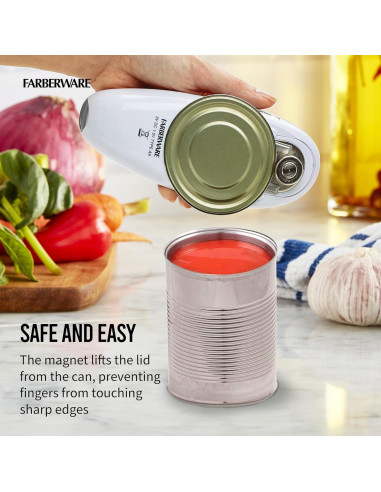 Abrelatas Automático Farberware Gris 23x6.5cm Sin Bordes Afilados