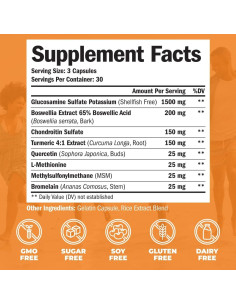 Suplemento Glucosamina Condroitina Cúrcuma MSM + Multivitamínico Hombres 2 Botellas 2