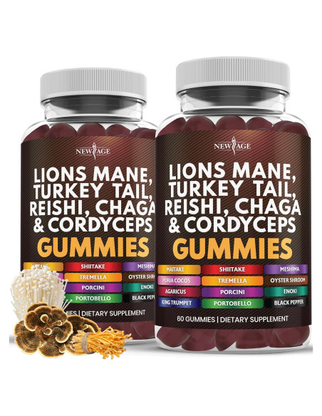 Suplemento de Hongos Melena de León Nueva Era - 120 Gomas