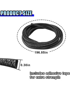 Protector de Bordes de Puerta de Coche LHDOS 5M Fibra de Carbono 2