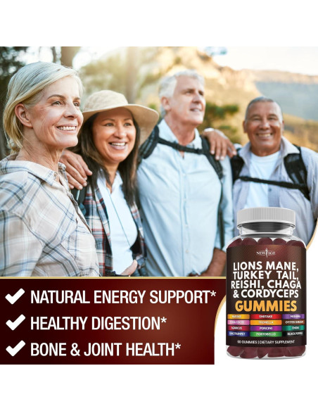 Suplemento de Hongos Melena de León Nueva Era - 120 Gomas