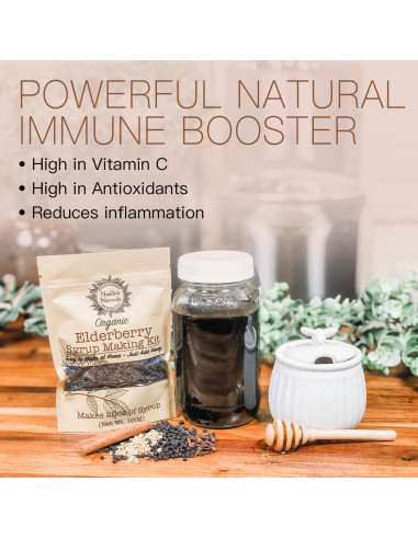 Kit de Jarabe de Sáuco Orgánico Noelle's Naturals 710ml