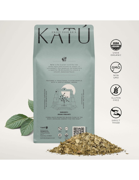 Té de Yerba Mate Orgánico Ka'a - 2 Paquetes de 500g