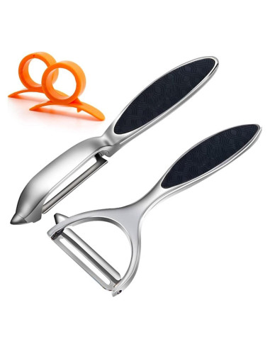 Pelador de Verduras Leaflai T9-380S Acero Inoxidable 4 Cuchillas