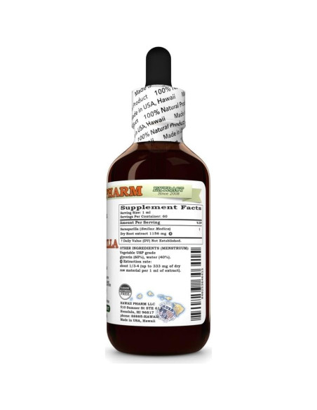 Extracto de Sarsaparilla Sin Alcohol Hawaii Pharm 59 ml
