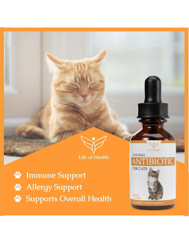 Antibióticos Naturales para Gatos Vida de Salud - 2 Unidades