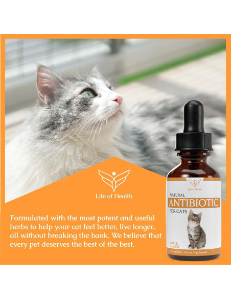 Antibióticos Naturales para Gatos Vida de Salud - 2 Unidades