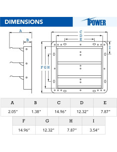 Shutter Automático de Gravedad iPower 12" Aluminio Plata - Paquete de 2 2