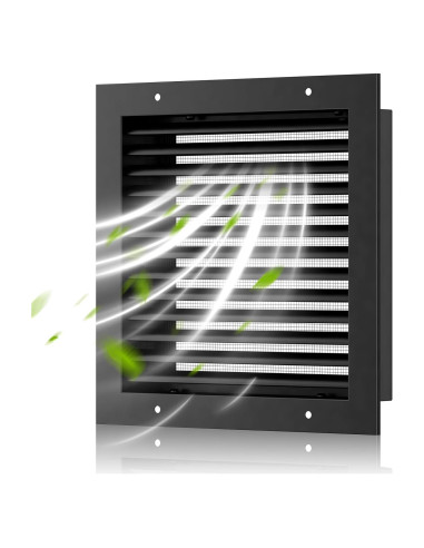 Ventilación de Tejado 30 x 30 cm Hon&Guan Aluminio Negro