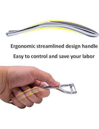 Pelador de Verduras Leaflai T9-380S Acero Inoxidable 4 Cuchillas