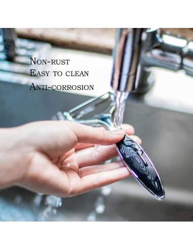 Pelador de Verduras Leaflai T9-380S Acero Inoxidable 4 Cuchillas