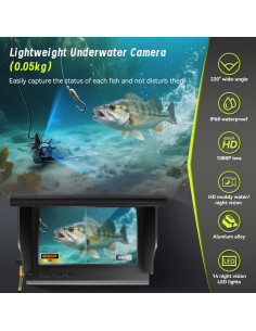 Cámara Submarina para Pesca Meirenivo 4.3" HD 1080P IP68 2