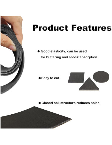 Almohadilla Antideslizante ZSUCUN 101.6x10.16 cm Neopreno