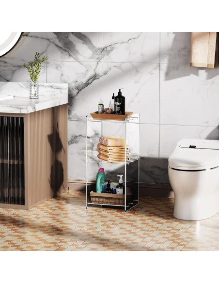 Estantería de Acrílico Solaround 2 Niveles Transparente 90 cm