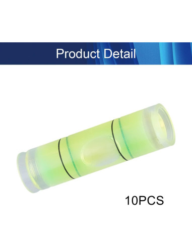 10 Niveles de Burbuja Cilíndricos Hegebeck 9.5x34mm PMMA