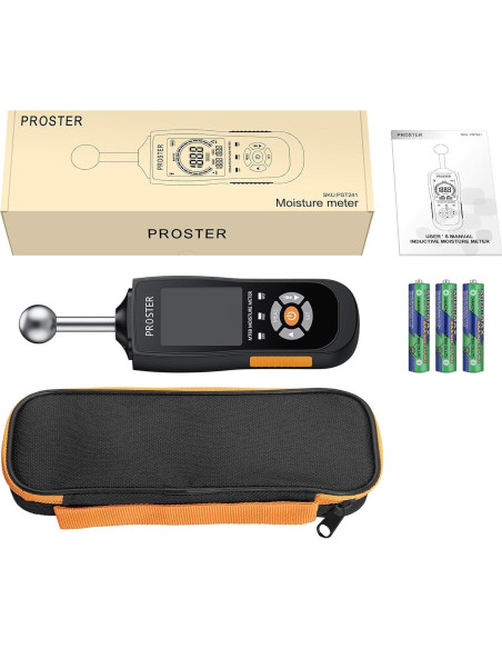Medidor de Humedad Proster MT68 No Destructivo LCD Color 20-40mm