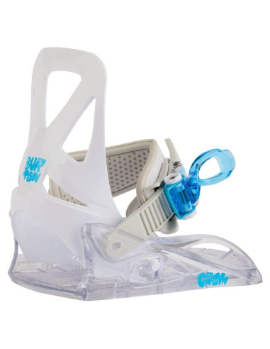 Fijaciones de snowboard Burton Grom Disc para niños - Blanco
