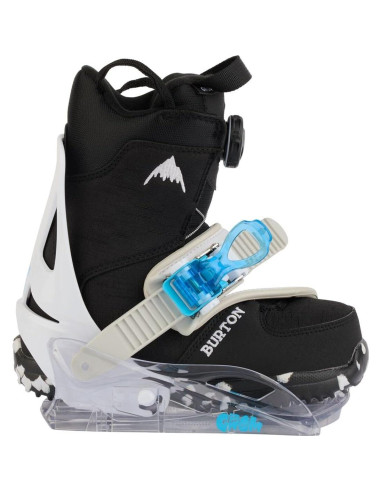 Fijaciones de snowboard Burton Grom Disc para niños - Blanco