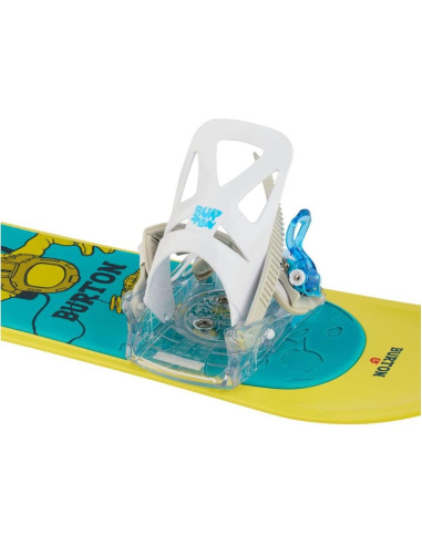 Fijaciones de snowboard Burton Grom Disc para niños - Blanco