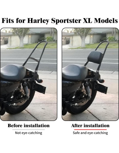 Cojín de Respaldo HDBUBALUS para Motocicleta Harley XL883/XL1200 2004-2023