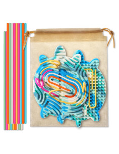 Tablero Sensorial Antiestrés NiuZi-cao Tortuga Marina 19.8x14.5cm