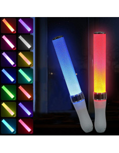 Palos de Luz LED Reutilizables BINWO 2 Piezas 15 Colores 2
