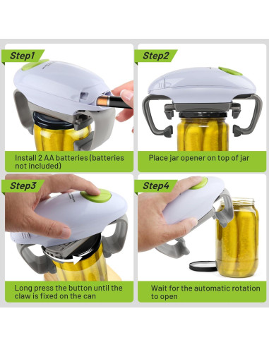 Abrebotellas Eléctrico Geyrut Automático para Manos Débiles