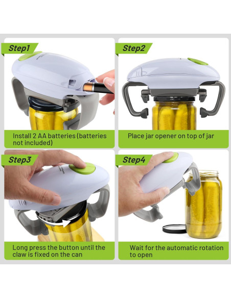 Abrebotellas Eléctrico Geyrut Automático para Manos Débiles