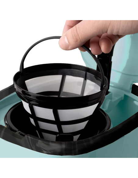 Cafetera Programable Haden 12 Tazas Goteo Turquesa Automática