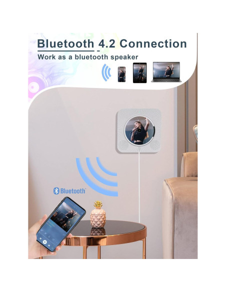 Reproductor de CD Montable Homlab CD1-001 con Bluetooth y Radio FM