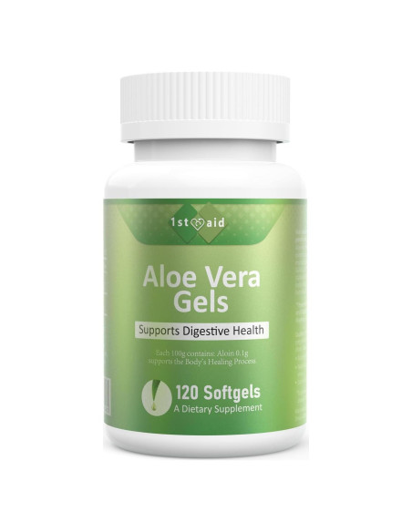 Suplemento de Aloe Vera Softgel 1st Aid - 120 Cápsulas