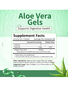 Suplemento de Aloe Vera Softgel 1st Aid - 120 Cápsulas 2