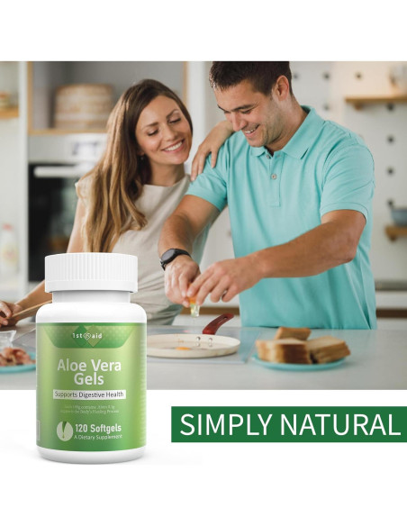 Suplemento de Aloe Vera Softgel 1st Aid - 120 Cápsulas