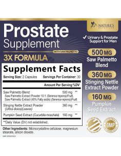 Suplemento Prostático Nature's Nutrition 60 Cápsulas 3X 2