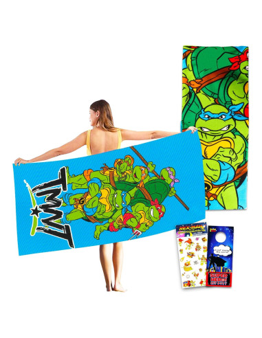 Juego de Toallas de Playa TMNT - Microfibra 137x69 cm