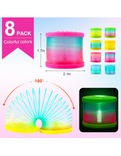 Paquete de 8 Juguetes de Resorte Brillante ZJDL 13.5 cm 2