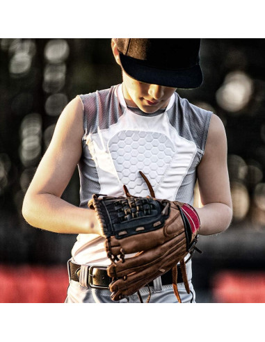 Camiseta de Compresión con Protector de Pecho McDavid Negro X-Pequeño