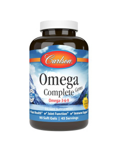 Suplemento Omega-3-6-9 Carlson, 90 Gelatinas blandas, Salud del corazón