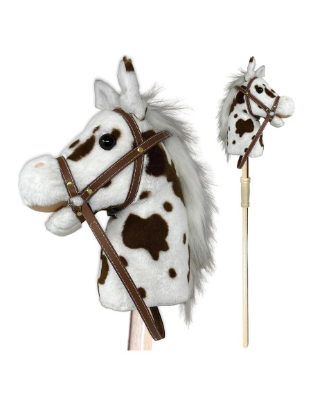 Caballo de Palo Nature Bound Pinto - Juguete Hecho a Mano 86 cm