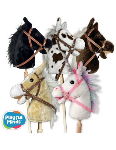 Caballo de Palo Nature Bound Pinto - Juguete Hecho a Mano 86 cm