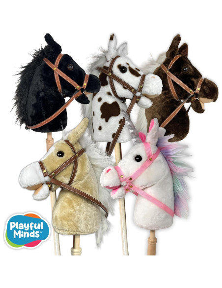 Caballo de Palo Nature Bound Pinto - Juguete Hecho a Mano 86 cm