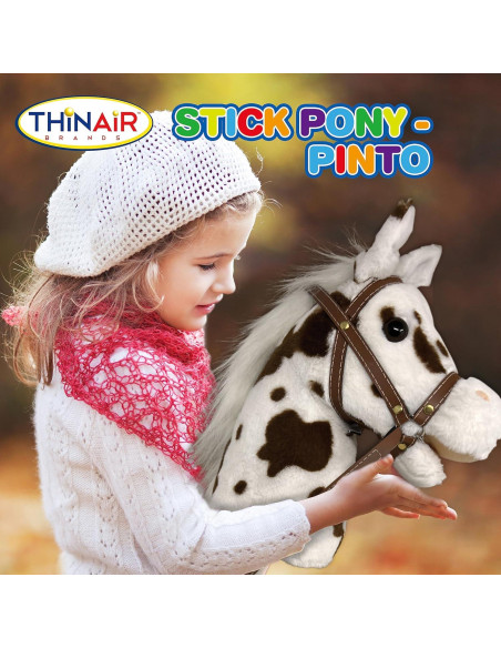 Caballo de Palo Nature Bound Pinto - Juguete Hecho a Mano 86 cm